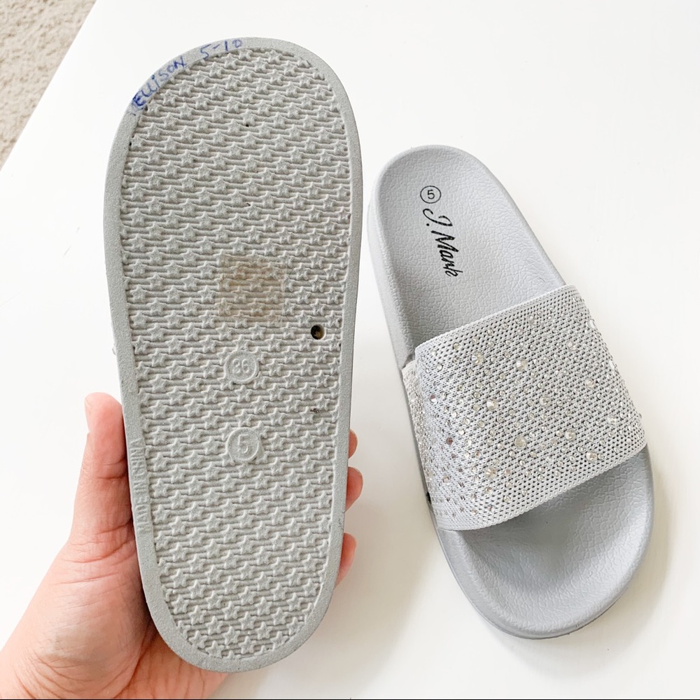 J. Mark Silver Slide Sandals - Picture 4 of 5